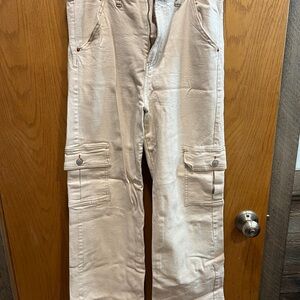 Women's Cream Cargo Pants